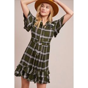 NWT Anthropologie Olivia plaid dress